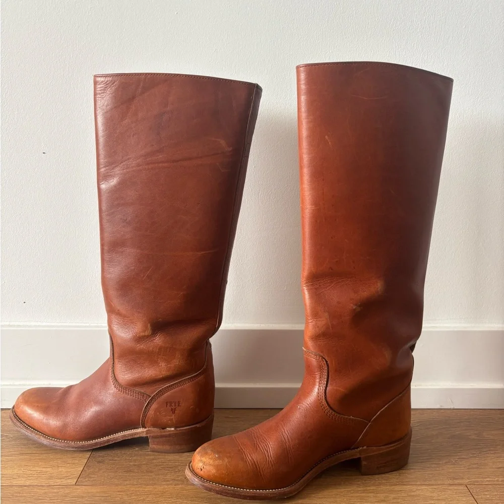 Frye Women's Over-The-Knee Leather Boots in Cognac Brown